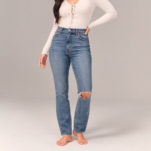 Abercrombie & Fitch Ultra High Rise 90s Slim Straight Jeans